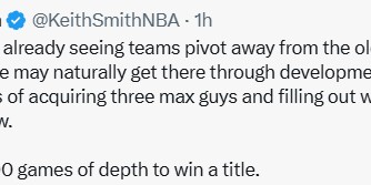 美记：各支球队正在摒弃传统的三巨头模式，想夺冠需要阵容深度